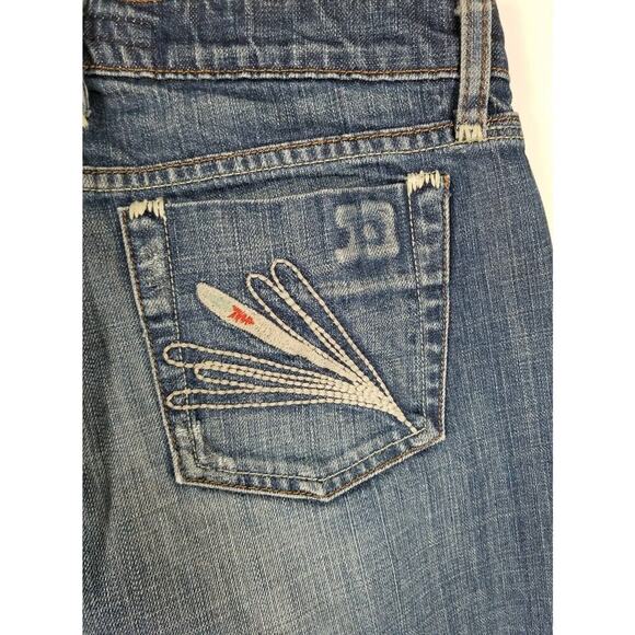 Joe's Jeans Womens Sz 27 x 34.5 Flare Embroidered Denim Western Y2K 90s Festival - Picture 3 of 12